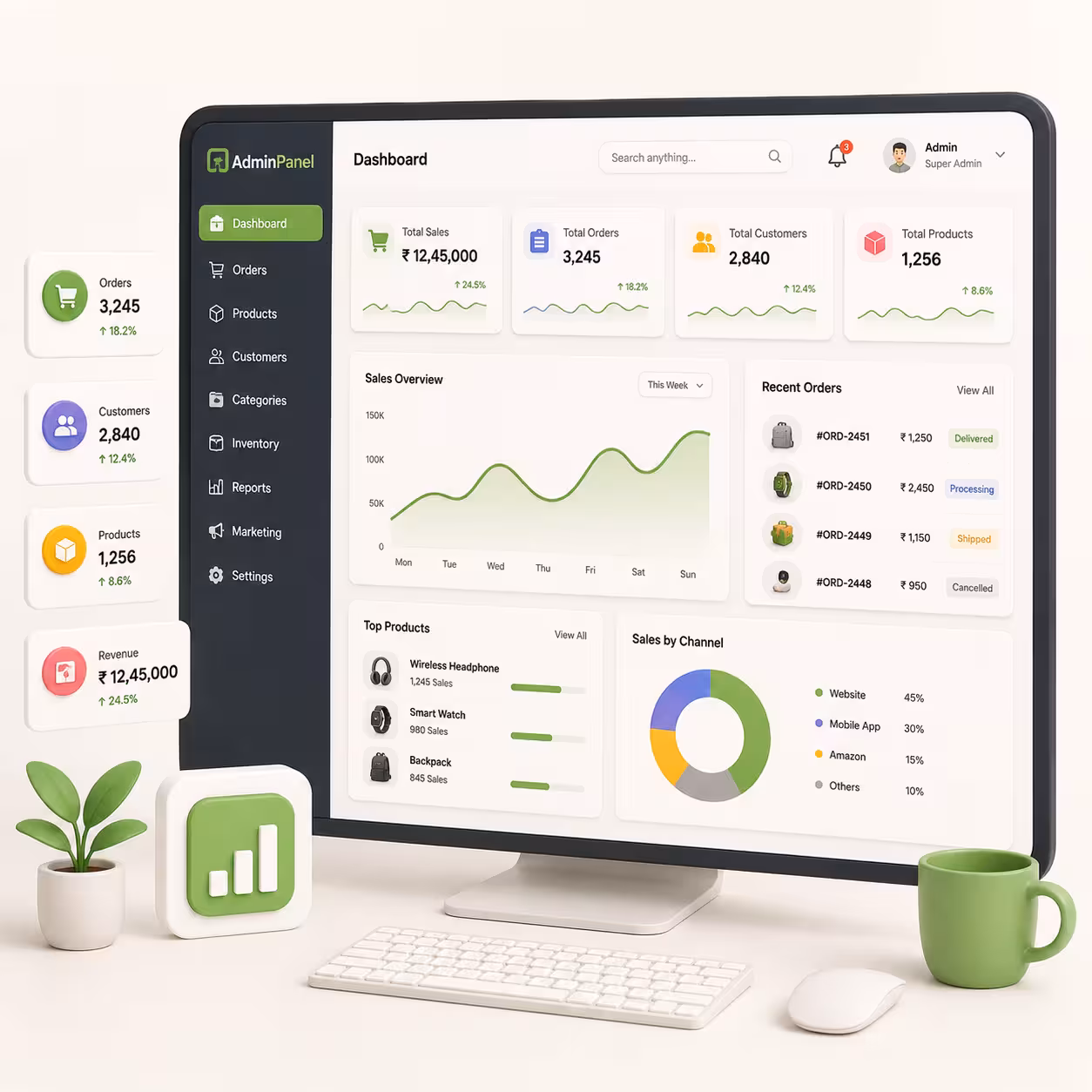 Vendor Management demo preview for Grocery & Supermarkets